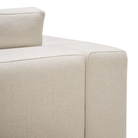 The Mellow Sofa Set Three Seater Off White from Ethnicraft with a close-up of the backrest.