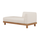 The Monocle Outdoor Modular Daybed Right from Ethnicraft with a right-side armrest.