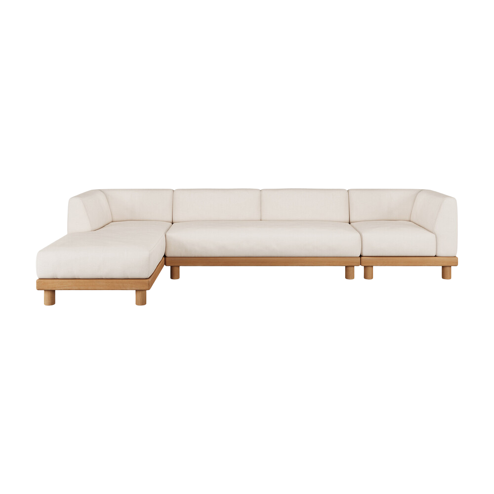 The White Monocle Outdoor Modular Large Sectional Left from Ethnicraft.