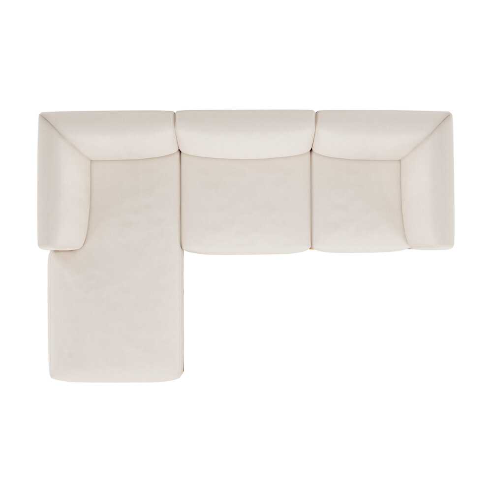 The Monocle Outdoor Modular Small Sectional Left from Ethnicraft is shown from a top view.