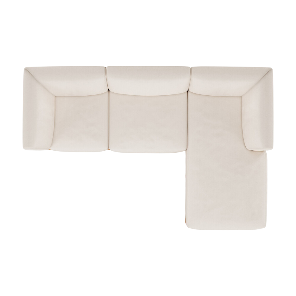 The Monocle Outdoor Modular Small Sectional Right from Ethnicraft is shown from a top view.