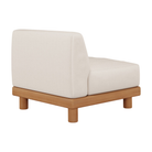 The Monocle Outdoor Modular Sofa 1-Seater from Ethnicraft with a backside.