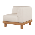 The Monocle Outdoor Modular Sofa End Seater Left from Ethnicraft with a side angle. all-groups