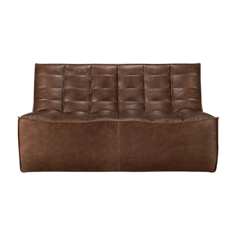 The N701 Leather Two Seater Sofa Chestnut from Ethnicraft.