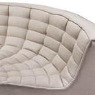 The N701 Modular Round Corner Sofa 1-2 from Ethnicraft in beige standard fabric round curve in details. all-groups