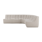The N701 Modular Round Corner Sofa 1-2 Right from Ethnicraft in beige standard fabric.