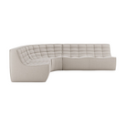 The N701 Modular Round Corner Sofa 1-2 Left from Ethnicraft in beige standard fabric.