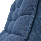 The N701 Modular Round Corner Sofa 1-2 from Ethnicraft in blue standard fabric, close-up. all-groups