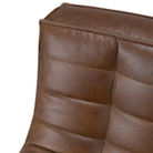 The N701 Modular Round Corner Sofa 1-2 Chestnut from Ethnicraft with a close-up of the backrest. all-groups