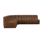 The N701 Modular Round Corner Sofa 1-2 Chestnut Left from Ethnicraft.