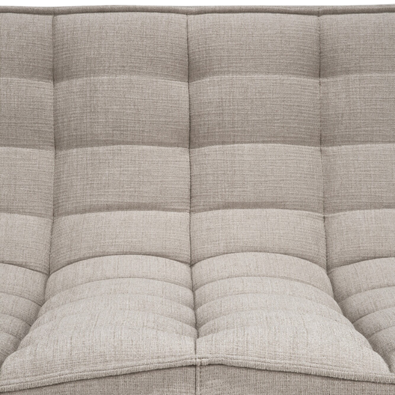 The N701 Modular Round Corner Sofa 1-2 from Ethnicraft in Ecru eco fabric seat in details. all-groups