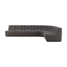 The right lounger N701 Modular Round Corner Sofa 1-3 from Ethnicraft with dark gray standard fabric.