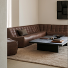 The N701 Modular Square Corner Sofa 2-2 Chestnut from Ethnicraft in a living room.