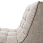 The N701 Modular Round Corner Sofa 2-3 from Ethnicraft in beige standard fabric from the backrest close-up. all-groups