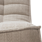 The N701 Modular Round Corner Sofa 2-3 from Ethnicraft in beige standard fabric, focusing on the seat corner. all-groups