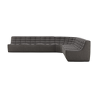 The N701 Modular Round Corner Sofa 2-3 Right from Ethnicraft in dark grey standard fabric.