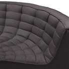 The N701 Modular Round Corner Sofa 2-3 Right from Ethnicraft in dark grey standard fabric with curved details. all-groups