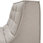 The N701 Modular Round Corner Sofa 2-3 from Ethnicraft in ecru eco fabric from the backrest. all-groups