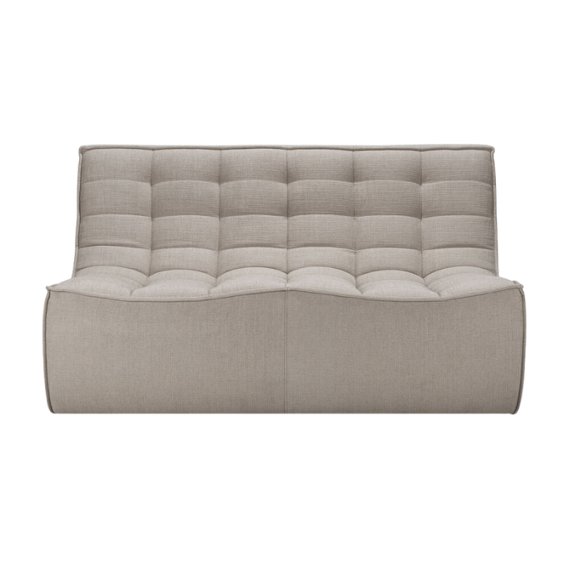 The two seater from the N701 Modular Sectional Sofa, Round 1-2 from Ethnicraft in Ecru eco fabric.