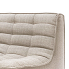 The N701 Modular Sectional Sofa, Square 1-2 from Ethnicraft in beige standard fabric in detail.