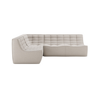 The N701 Modular Sectional Sofa, Square 1-2 from Ethnicraft in beige standard fabric.