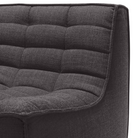 The N701 Modular Sectional Sofa, Square 1-2 from Ethnicraft in dark gray standard fabric in detail.