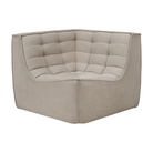 The square corner N701 Modular Sectional Sofa, Square 1-2 from Ethnicraft in ecru eco fabric.