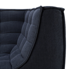 The N701 Modular Sectional Sofa, Square 1-2 from Ethnicraft in graphite eco fabric close up.