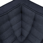 The N701 Modular Sectional Sofa, Square 1-2 from Ethnicraft in graphite eco fabric in detail.