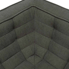 The square corner N701 Modular Sectional Sofa, Square 1-2 from Ethnicraft in moss eco fabric focusing on the upholstery. 