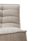 The N701 Modular Sofa from Ethnicraft with beige standard fabric highlighting the fabric seat.