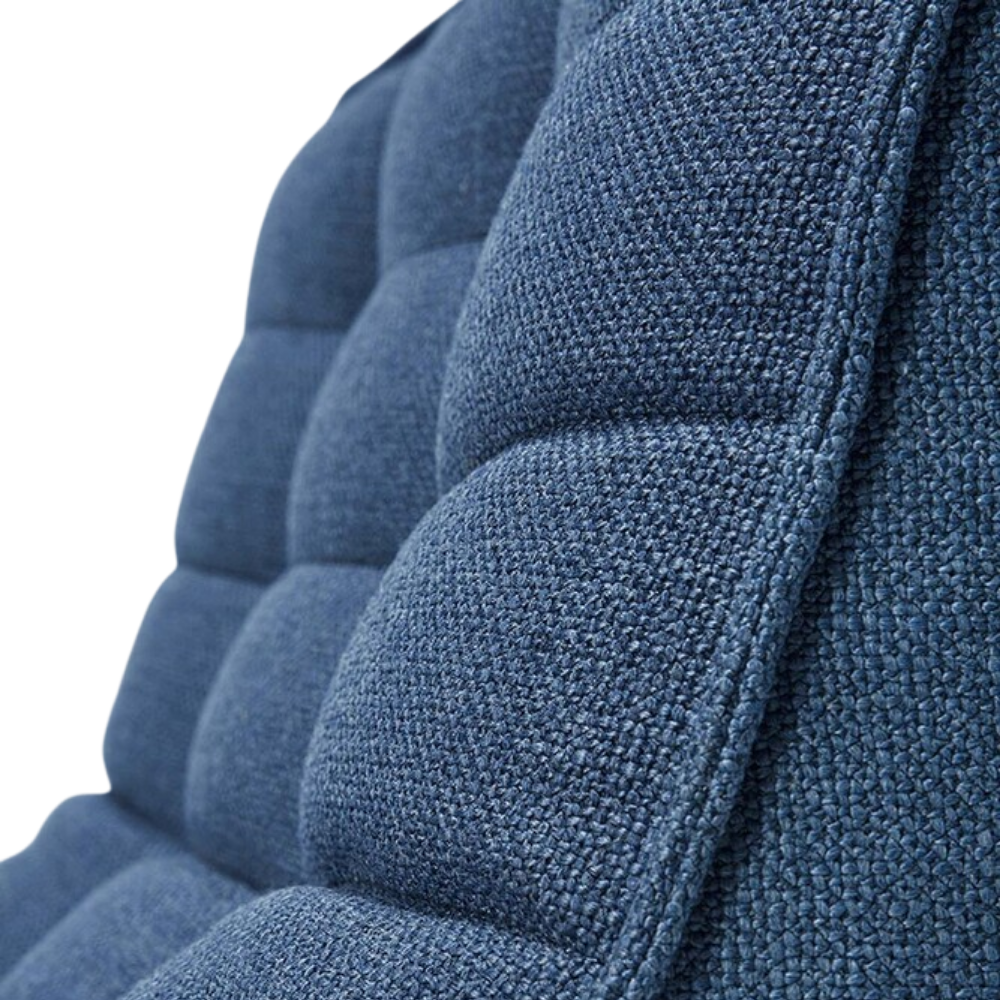 The N701 Modular Sofa from Ethnicraft with blue standard fabric close up.