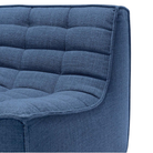The N701 Modular Sofa from Ethnicraft with blue standard fabric showing the backrest.