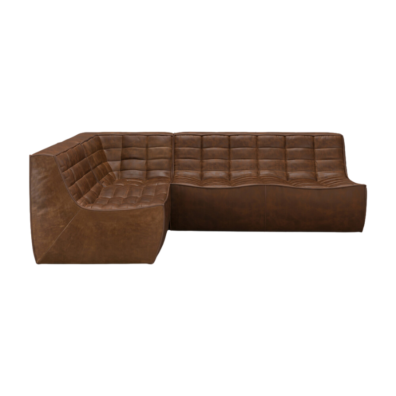 The N701 Modular Sofa Set 90 Degree Square Corner Chestnut from Ethnicraft.