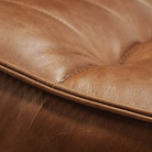 The N701 Modular Square Corner Sofa 1-3 Old Saddle from Ethnicraft with the details of the seat.