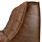 The N701 Modular Square Corner Sofa 2-2 Chestnut from Ethnicraft with a close-up from the side angle.