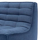 The N701 Modular Square Corner Sofa 2-3 from Ethnicraft in blue standard fabric with armrest in details. all-groups