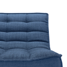 The N701 Modular Square Corner Sofa 2-3 from Ethnicraft in blue standard fabric, focusing on the seat and backrest. all-groups