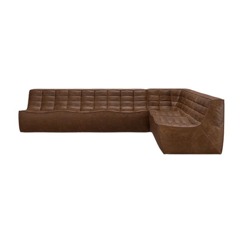 The N701 Modular Square Corner Sofa 2-3 Chestnut Right from Ethnicraft.