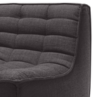 The N701 Modular Square Corner Sofa 2-3 from Ethnicraft in dark grey standard fabric armrest close-up. all-groups