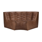 The N701 Round Leather Footstool from Ethnicraft.