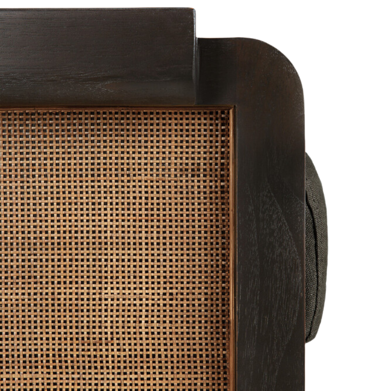 The Panel Lounge Chair by Ethnicraft edge in detail.