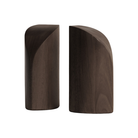 PI Book Ends in mahogany dark brown wood.