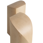 PI Book Ends in sycamore wood up close.