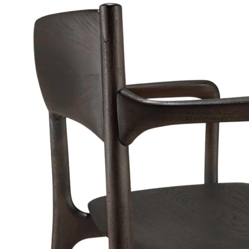 The PI Dining Chair without Armrest by Ethnicraft with the back close-up.