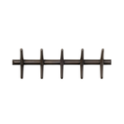 The dark brown mahogany PI Wall Coat Rack Mahogany by Ethnicraft from the front.