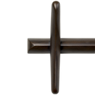 The dark brown mahogany PI Wall Coat Rack Mahogany by Ethnicraft focusing on the hanger.