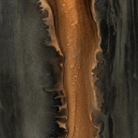 The Rectangular Organic Valet Tray Bronze from Ethnicraft with the details of the hand-printed design.