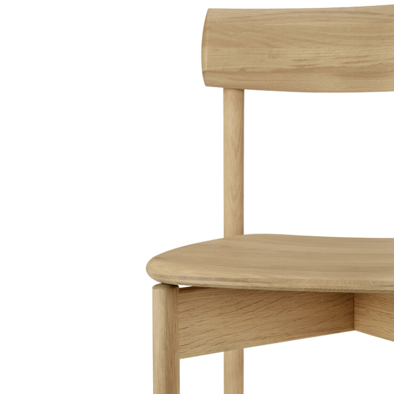 The Risu Dining Chair by Ethnicraft focuses on the seat base.