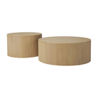The 23.5 and 31.5 inch Roller Max Coffee Table Oak by Ethnicraft.